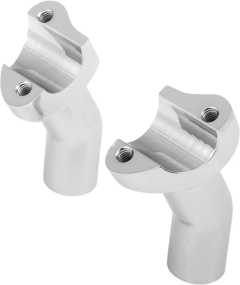 DRAG SPECIALTIES 1" Forged Aluminum Pullback Handlebar Riser - 3 1/2" - Chrome