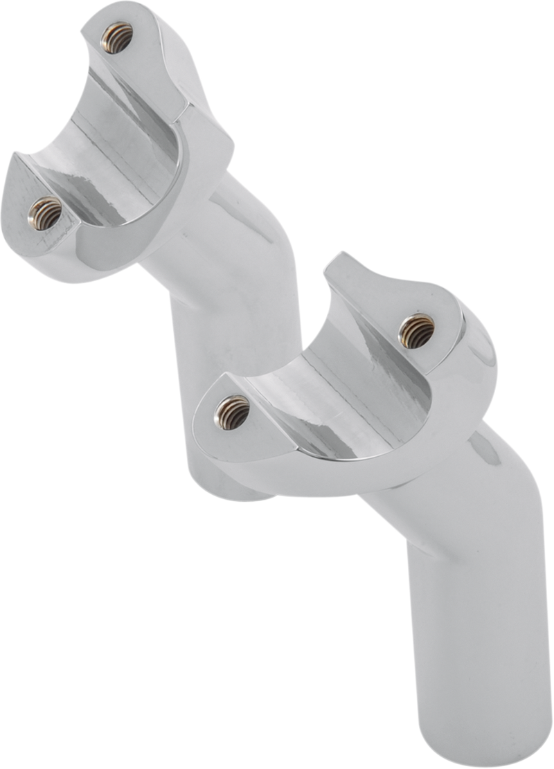 DRAG SPECIALTIES 1" Forged Aluminum Pullback Handlebar Riser - 4 1/2" - Chrome