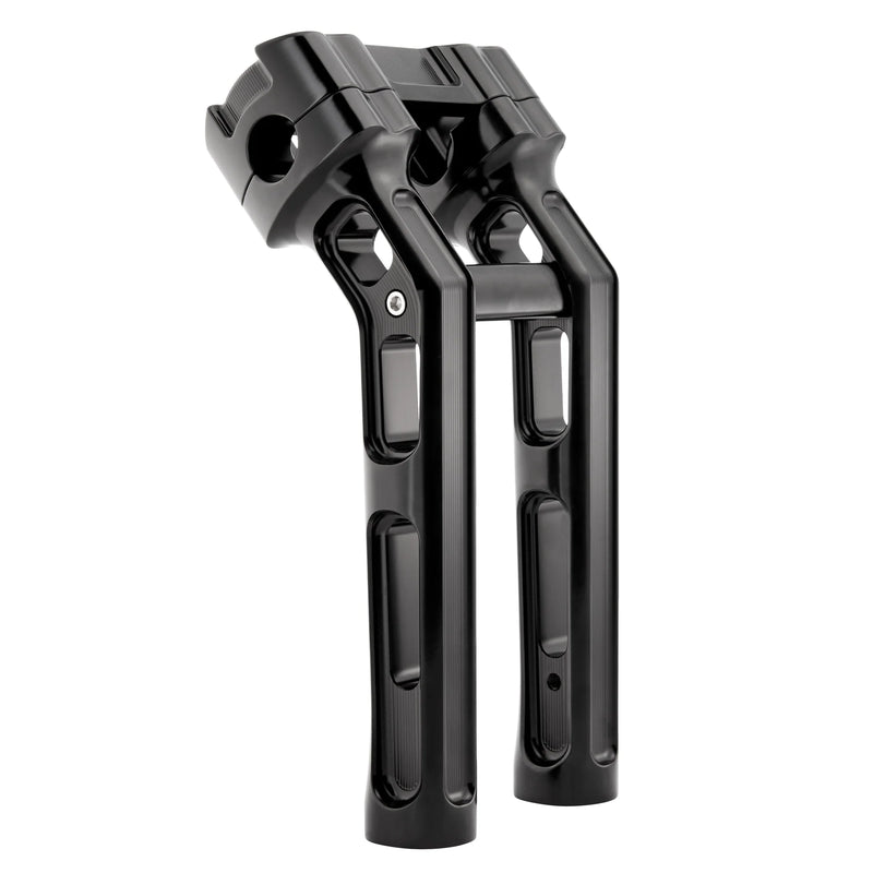 ARLEN NESS Method Kickback Handlebar Riser - Softail Gauge Cut-Out - 10" - Matte Black