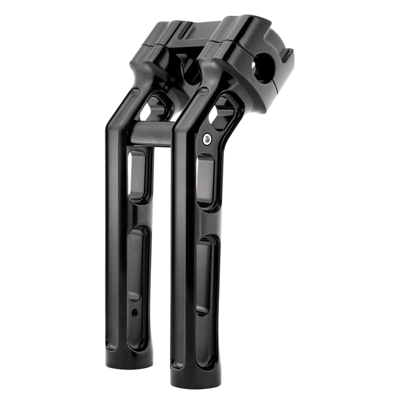 ARLEN NESS Method Kickback Handlebar Riser - Softail Gauge Cut-Out - 10" - Matte Black