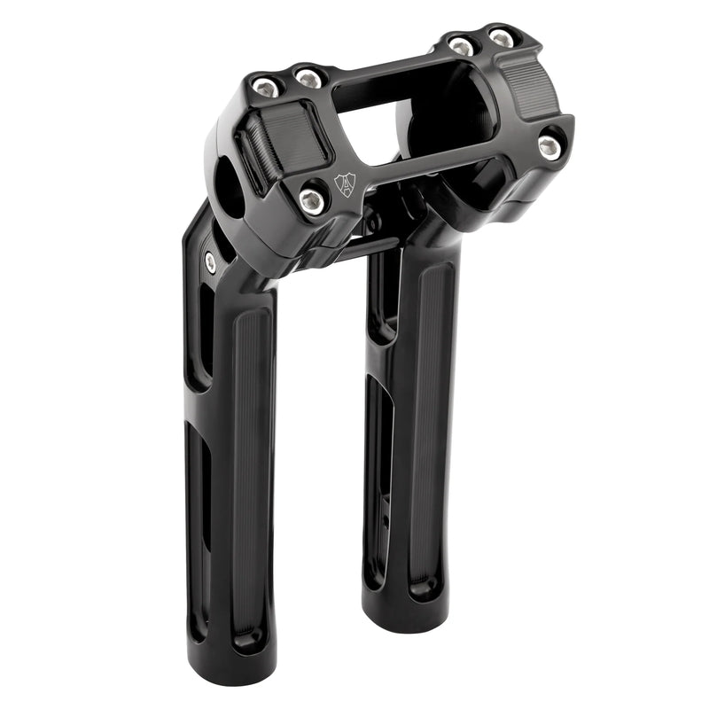 ARLEN NESS Method Kickback Handlebar Riser - Softail Gauge Cut-Out - 10" - Matte Black