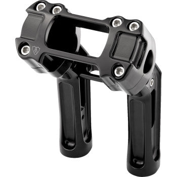 ARLEN NESS Method Kickback Handlebar Riser - Softail Gauge Cut-Out - 7" - Matte Black