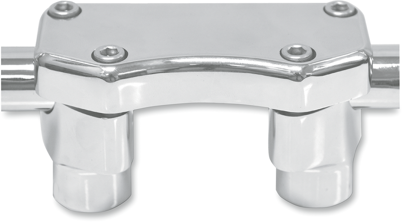 DRAG SPECIALTIES Buffalo Straight Handlebar Risers with One Piece Top Kit - 1 1/2" - Chrome