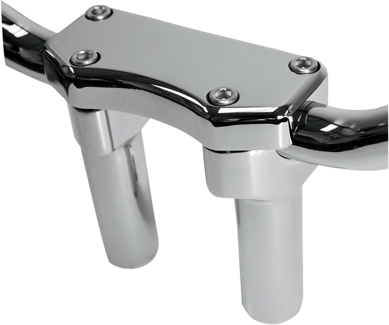 DRAG SPECIALTIES Buffalo Straight Handlebar Riser & Top Clamp Kit - Chrome - 4"