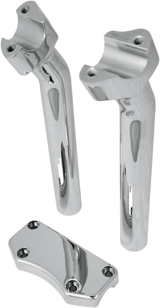 DRAG SPECIALTIES Buffalo Pullback Handlebar Riser & Top Clamp Kit - Chrome - 9-1/2"