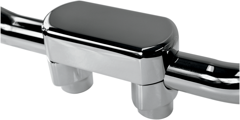 DRAG SPECIALTIES Big Buffalo Straight Handlebar Riser & Smooth Top Clamp Kit - Chrome - 1-1/2"