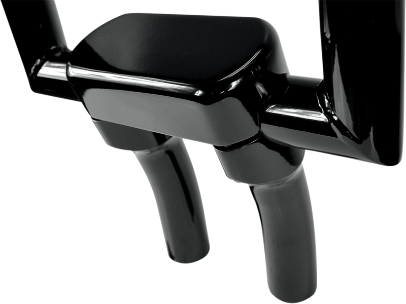 DRAG SPECIALTIES Big Buffalo Pullback Handlebar Riser & Smooth Top Clamp Kit - Gloss Black - 5-1/2"