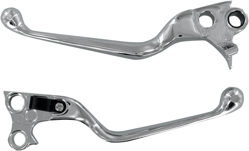 DRAG SPECIALTIES Late Style Wide Blade Brake / Clutch Lever Set - Chrome
