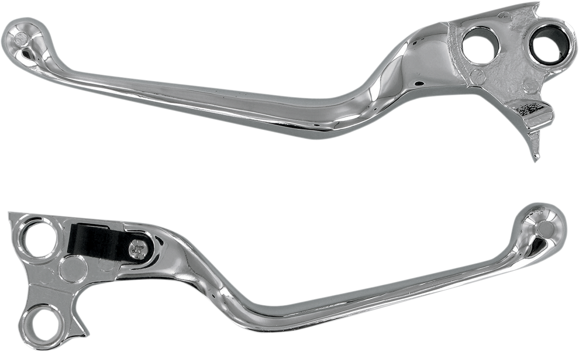 DRAG SPECIALTIES Late Style Wide Blade Brake / Clutch Lever Set - Chrome