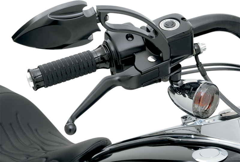 DRAG SPECIALTIES Late-Style Wide Blade Brake / Clutch Lever Set - Matte Black