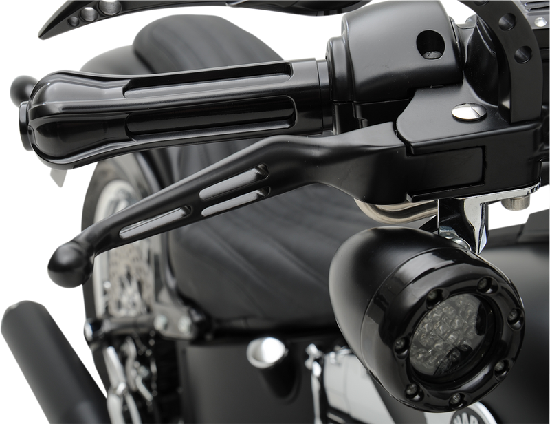 DRAG SPECIALTIES Slotted Wide Blade Brake / Clutch Lever Set - Matte Black