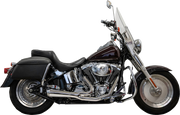 BASSANI XHAUST 2-into-1 Ripper Exhaust System - Short - Chrome - Twin Cam Softails 1S6C