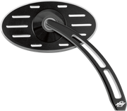 PRO-ONE PERF.MFG. Mirror - Pro Street - Side View - Cut-Out/Ball Milled - Oval - Black - Right 102640B