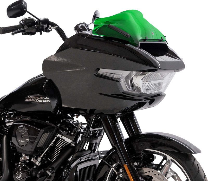 KLOCK WERKS Kolor Flare® Windshield - 8" - Green - '23-'25 FLTRX KWW-01-0758