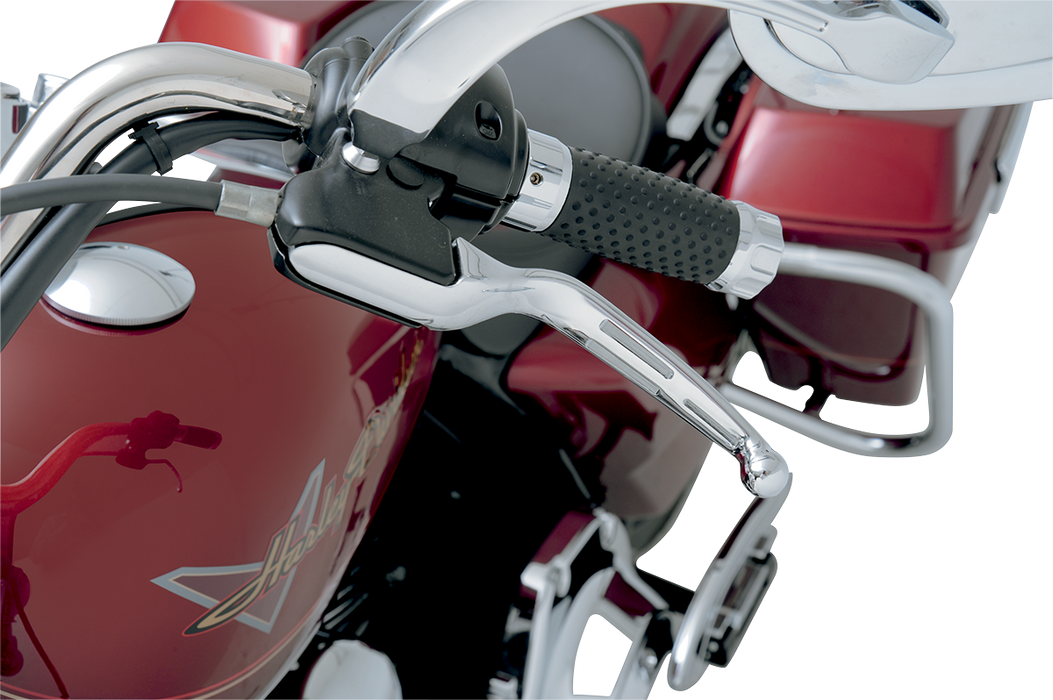 DRAG SPECIALTIES Slotted Wide Blade Brake / Clutch Lever Set - Chrome