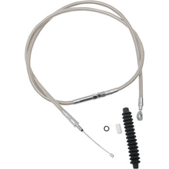 DRAG SPECIALTIES High-Efficiency Braided Stainless Steel Clutch Cable - 62-11/16" - FL/FX '07-'17