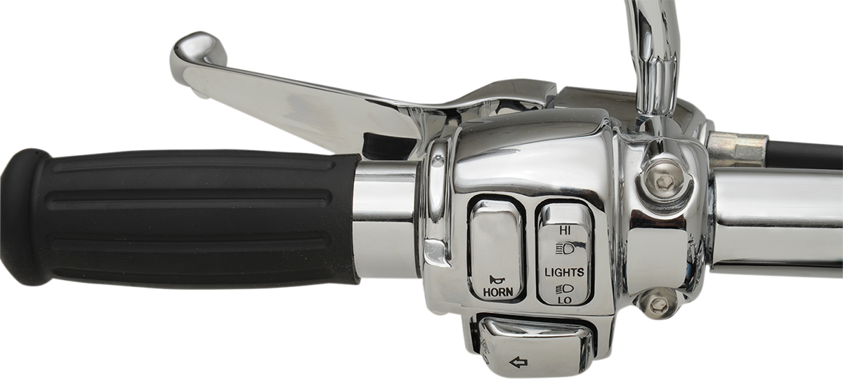 DRAG SPECIALTIES Replacement Handlebar Controls Assembly with Switches - Chrome - 9/16"