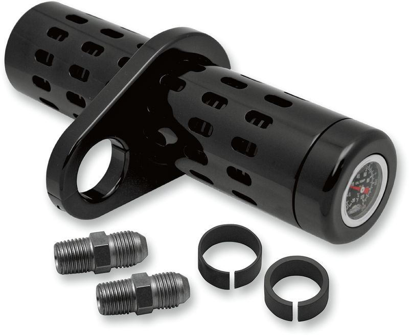PRO-ONE PERF.MFG. Oil Cooler Kit - Temperature Gauge - Black - 1" - 1-1/4" 201110B