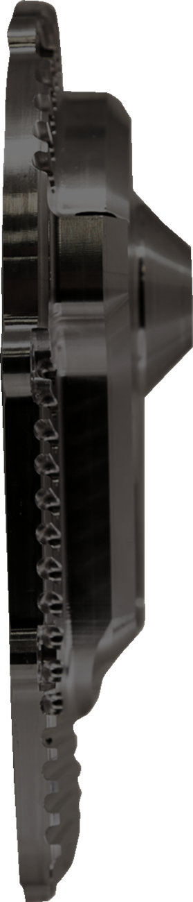 ALLOY ART Comp Cam Cover - Black - Finned - M8 M8CCC-2