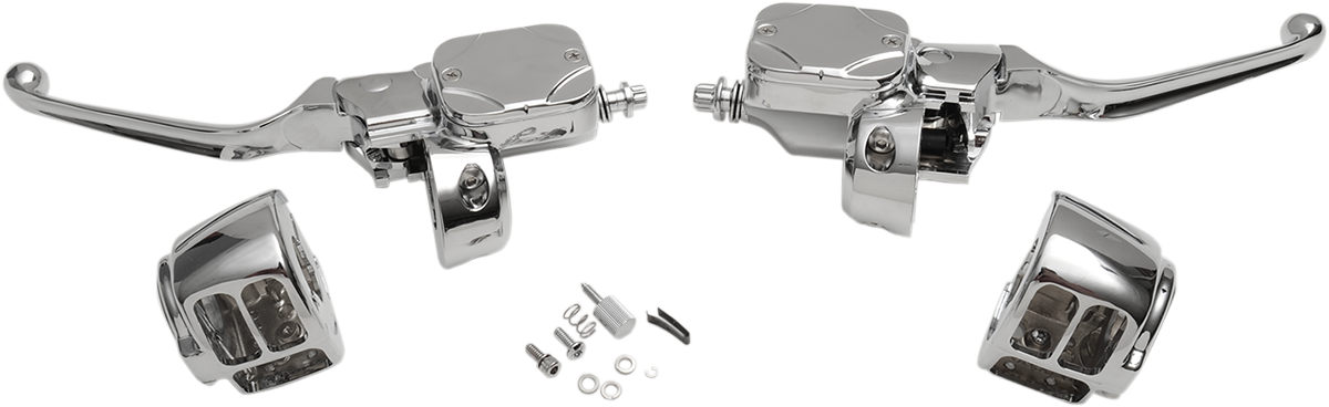 DRAG SPECIALTIES Replacement Handlebar Controls Assembly w/ Hydraulic Clutch - Non-ABS - Chrome