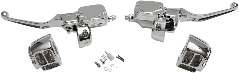 DRAG SPECIALTIES Replacement Handlebar Controls Assembly w/ Hydraulic Clutch - Non-ABS - Chrome