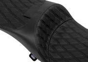 DRAG SPECIALTIES SEATS Extended Reach Freedom Seat - Vinyl - Double Diamond - Black Stitch - FLT/FLH '09-'24 4696B