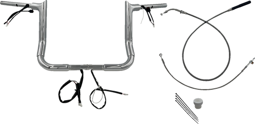 FAT BAGGERS INC. 1-1/2" EZ Install Pointed Top Handlebar - 12" - Chrome 849012