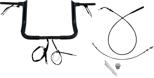 FAT BAGGERS INC. 1-1/2" EZ Install Pointed Top Handlebar - 12" - Black 849012-B