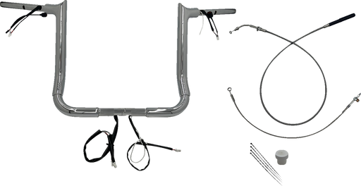 FAT BAGGERS INC. 1-1/2" EZ Install Pointed Top Handlebar - 14" - Chrome 849014