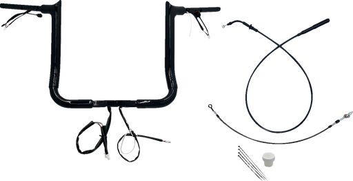 FAT BAGGERS INC. 1-1/2" EZ Install Pointed Top Handlebar - 14" - Black 849014-B