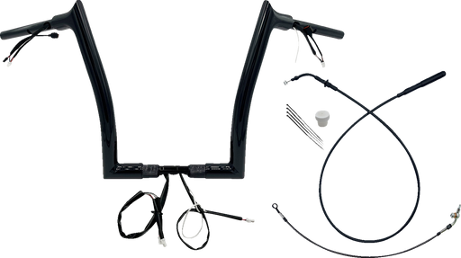 FAT BAGGERS INC. 1-1/2" EZ Install Pointed Top Handlebar - 14" - Black 849914-B