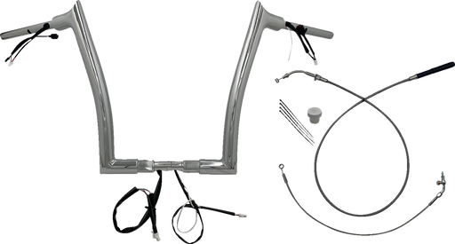 FAT BAGGERS INC. 1-1/2" EZ Install Pointed Top Handlebar - 14" - Chrome 849914