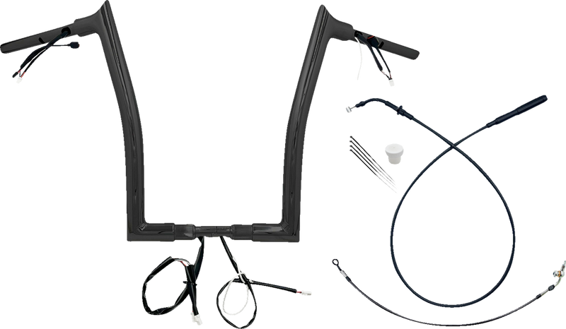 FAT BAGGERS INC. 1-1/2" EZ Install Pointed Top Handlebar - 16" - Black 849916-B