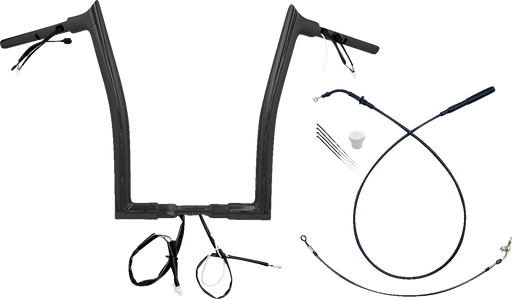 FAT BAGGERS INC. 1-1/2" EZ Install Pointed Top Handlebar - 16" - Black 849916-B