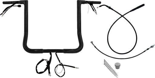 FAT BAGGERS INC. EZ Install Wired Handlebar Kit - 1-1/4" - Flat Top - 16" - Black 749016-B