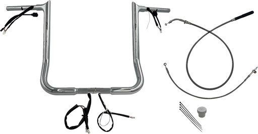 FAT BAGGERS INC. EZ Install Wired Handlebar Kit - 1-1/4" - Pointed Top - 16" - Chrome 949016