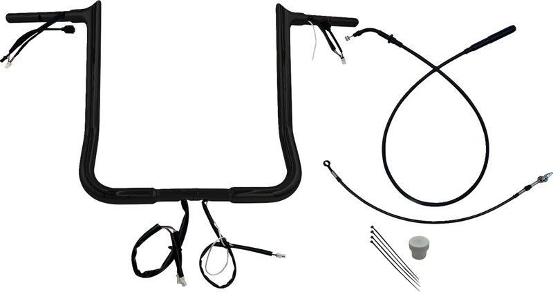 FAT BAGGERS INC. EZ Install Wired Handlebar Kit - 1-1/4" - Pointed Top - 16" - Black 949016-B