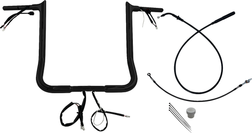 FAT BAGGERS INC. EZ Install Wired Handlebar Kit - 1-1/4" - Pointed Top - 16" - Black 949016-B
