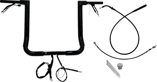 FAT BAGGERS INC. EZ Install Wired Handlebar Kit - 1-1/2" - Flat Top - 16" - Black 649016-B