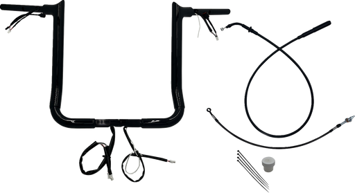 FAT BAGGERS INC. EZ Install Wired Handlebar Kit - 1-1/2" - Pointed Top - 16" - Black 849016-B