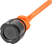 FIGURATI DESIGNS Magnetic Oil Dipstick - Knurled - Black - M8 Softail FD01-STM8-KN-BLK