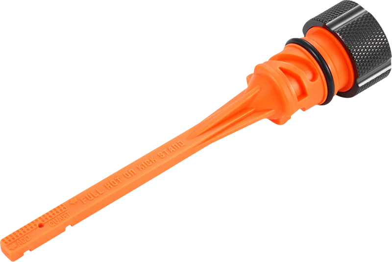 FIGURATI DESIGNS Magnetic Oil Dipstick - Knurled - Black - M8 Softail FD01-STM8-KN-BLK