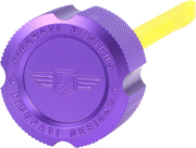 FIGURATI DESIGNS Performance Magnetic Oil Dipstick - Knurled - Purple - M8 Touring/Trike FDP01-M8KN-P