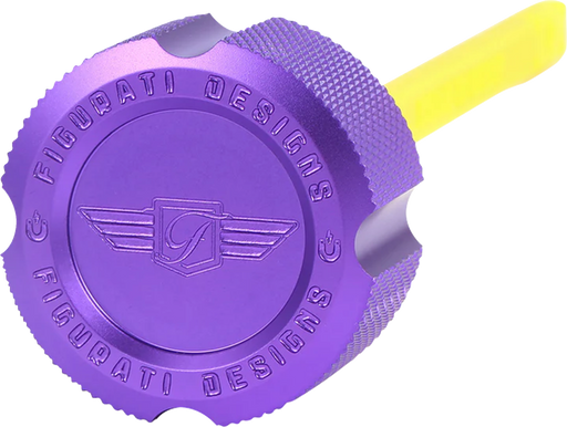 FIGURATI DESIGNS Performance Magnetic Oil Dipstick - Knurled - Purple - M8 Touring/Trike FDP01-M8KN-P