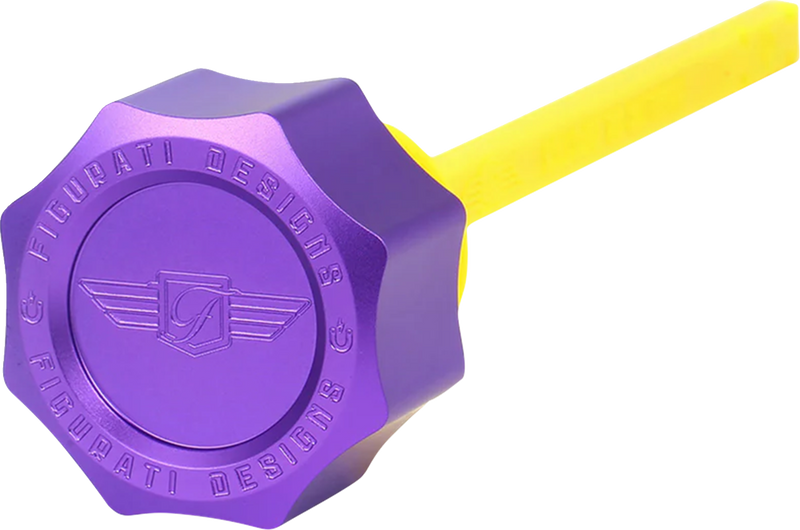 FIGURATI DESIGNS Performance Magnetic Oil Dipstick - Curved - Purple - M8 Touring/Trike FDP01-M8SM-P