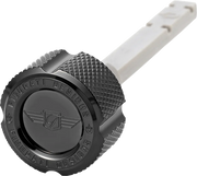 FIGURATI DESIGNS Transmission Oil Dipstick - Magnetic - Knurled - Black - Twin Cam FD01-MAGTD-KN-BLK