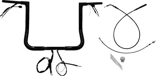 FAT BAGGERS INC. 1-1/4" EZ Install Flat Top Handlebar - 14" - Black 749014-B