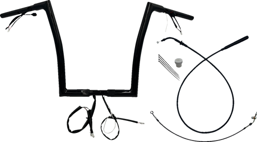 FAT BAGGERS INC. 1-1/4" EZ Install Flat Top Handlebar - 14" - Black 749914-B