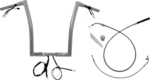 FAT BAGGERS INC. 1-1/4" EZ Install Flat Top Handlebar - 16" - Chrome 749916