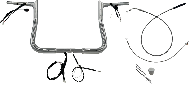 FAT BAGGERS INC. 1-1/4" EZ Install Pointed Top Handlebar - 11" - Chrome 949011